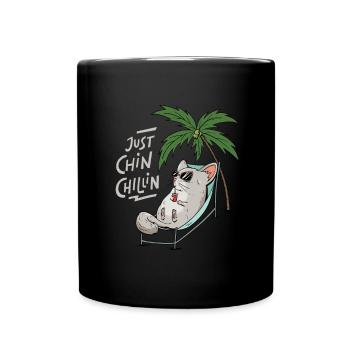Just Chin Chillin Design for a Chinchilla - Full Colour Mug - black - Front