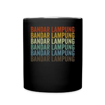 Bandar Lampung Indonésie Rétro Vintage - Mug uni - noir - Devant