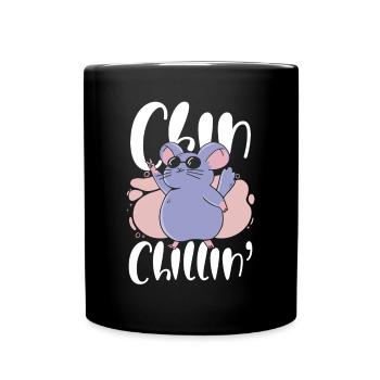 Chill Chinchilla - Tasse einfarbig - Schwarz - Vorne