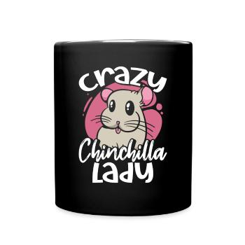 Crazy Chinchilla Lady - Full Colour Mug - black - Front