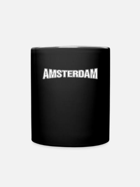 Amsterdam - Full Colour Mug - black
