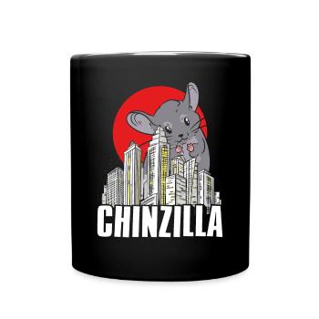 Süße Chinchilla In Der Stadt - Tasse einfarbig - Schwarz - Vorne