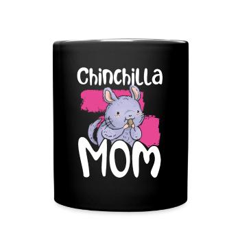 Chinchilla Mutter - Tasse einfarbig - Schwarz - Vorne