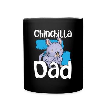 Chinchilla Vater - Tasse einfarbig - Schwarz - Vorne