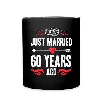 Je viens de me marier il y a 60 ans 60e anniversaire de mariage - Mug uni - noir - Devant