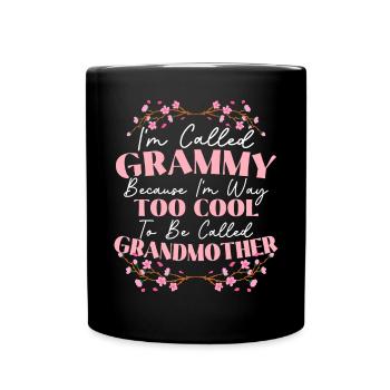 Ich heiße Grammy: Oma, Großmutter, Oma - Tasse einfarbig - Schwarz - Vorne