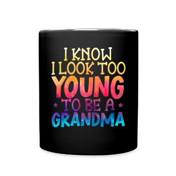 J’ai l’air trop jeune pour être grand-mère grand-mère - Mug uni - noir - Devant