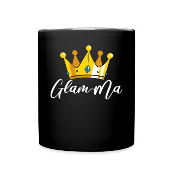Glam-ma Grandma Grandparent Grandmother Granny - Full Colour Mug - black - Front