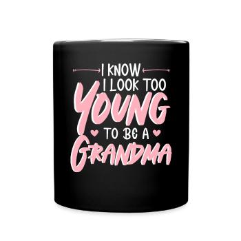 J’ai l’air trop jeune pour être grand-mère grand-mère - Mug uni - noir - Devant