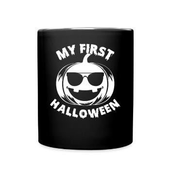 Halloween Newborn Baby My First Halloween - Full Colour Mug - black - Front