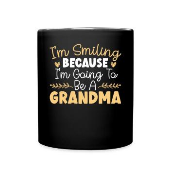 I'm Going To Be A Grandma Baby Announcement - Full Colour Mug - black - Front