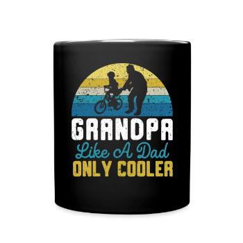 Grand-père comme un père seulement cooler Gramps Grand-père - Mug uni - noir - Devant