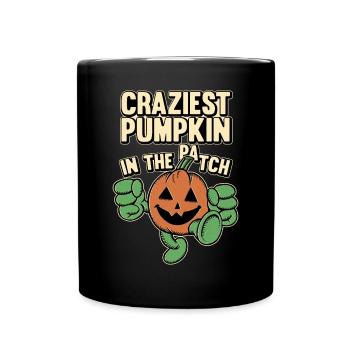 Craziest Pumpkin In The Patch - Halloween Pumpkin - Full Colour Mug - black - Front