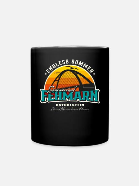 Fehmarn Ostsee Sonneninsel - Tasse einfarbig - Schwarz