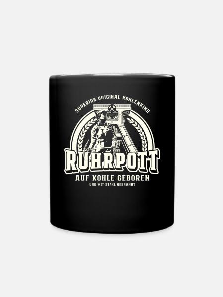 Ruhrpott Ruhrgebiet - Original Kohlenkind - Tasse einfarbig - Schwarz