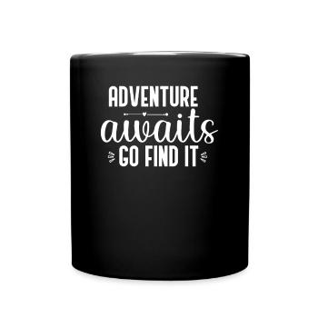 Vacances amoureux de la nature Camping dicton amusant - Mug uni - noir - Devant