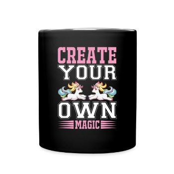 Create your own magic Unicorn - Full Colour Mug - black - Front