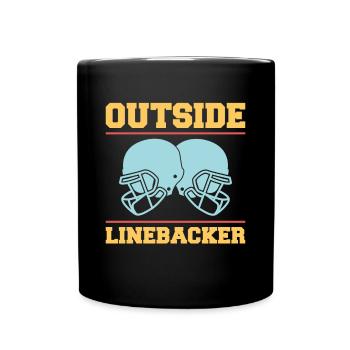 Outside Linebacker Shirt Gift - Full Colour Mug - black - Front