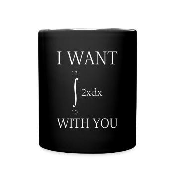 I Want ... With You Funny Mathematical Formula - Full Colour Mug - black - Front