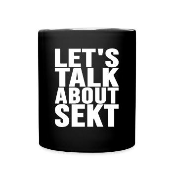 let's talk about sparkling wine - Full Colour Mug - black - Front