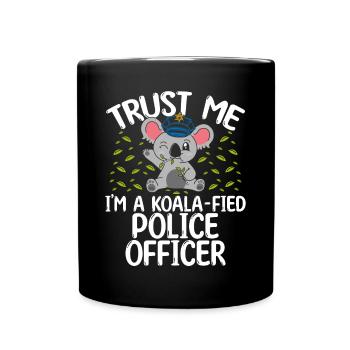 Policier Koalafié Koalas Car Policeman - Mug uni - noir - Devant
