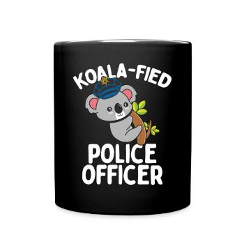 Policeman Koala Cop Police Hat Police Officer - Tasse einfarbig - Schwarz - Vorne