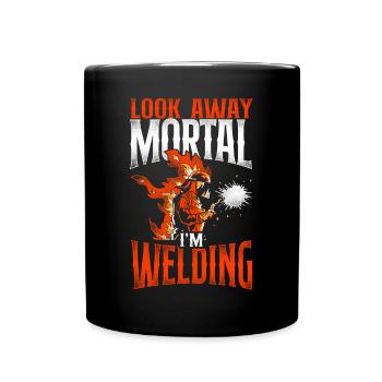 Welder Welding Vintage Look Away - Tasse einfarbig - Schwarz - Vorne