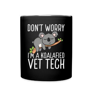 Vet Tech Veterinary Tech Koalafied Vet Tech - Full Colour Mug - black - Front
