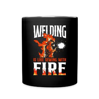 Soudage soudeur Vintage Welding - Mug uni - noir - Devant