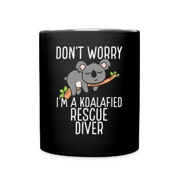 Koalafied Rescue Diving Instructor Koala Dive - Tasse einfarbig - Schwarz - Vorne