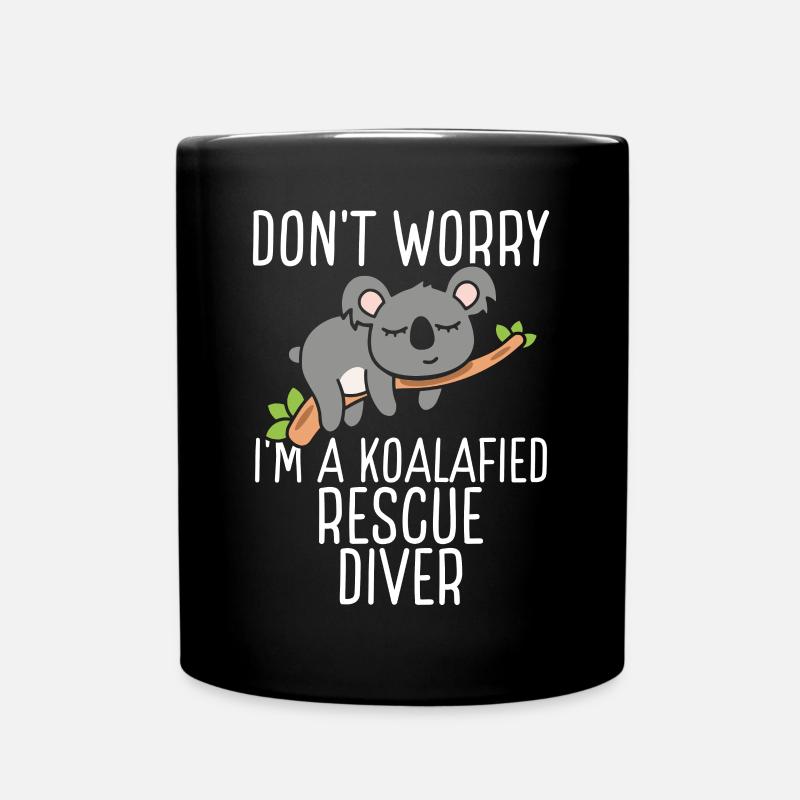 Koalafied Rescue Instructeur de plongée Koala Dive - Mug uni - noir