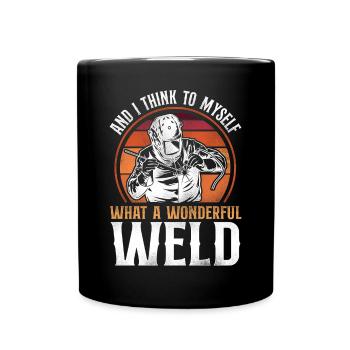 Welder Welding Pun Vintage Retro - Full Colour Mug - black - Front