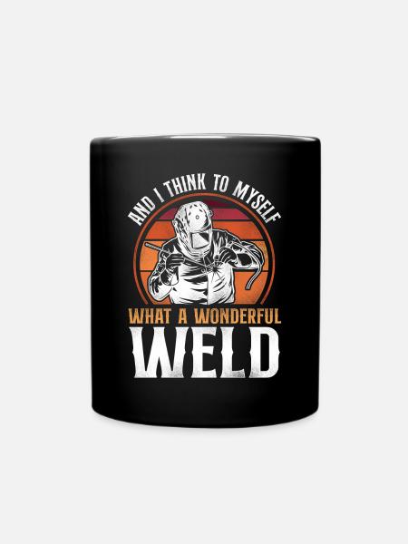 Welder Welding Pun Vintage Retro - Enfärgad mugg - svart