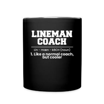 Lineman Coach Définition Du Maillot Cadeau - Mug uni - noir - Devant