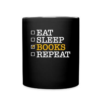 Eat Sleep Comic Books Repeat Shirt Gift - Full Colour Mug - black - Front
