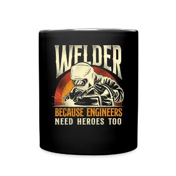 Welder Welding Vintage Retro - Full Colour Mug - black - Front