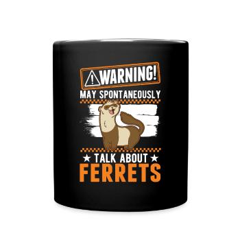 Avertissement Ferret Ferret Cadeau - Mug uni - noir - Devant