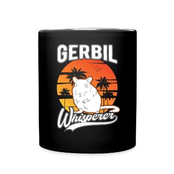 Gerbil Whisperer Racing Rat Gift Gerbil - Full Colour Mug - black - Front