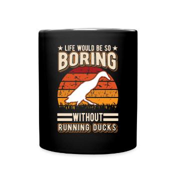 Indian Running Gift Running Duck - Full Colour Mug - black - Front