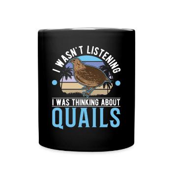 Quail Gift Quail Breeding Quail Breeder - Full Colour Mug - black - Front