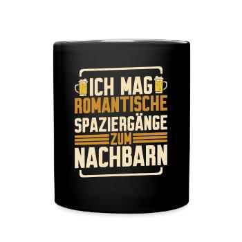 Einzug Nachbarschaft Nachbar Nachbarn Nachbar - Tasse einfarbig - Schwarz - Vorne