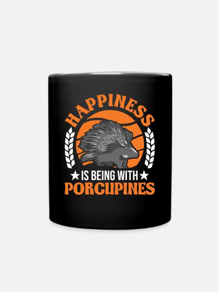 Porcupine Luck Porcupine - Full Colour Mug - black