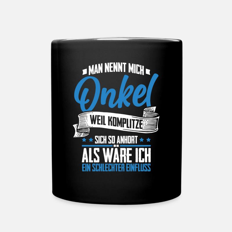 Du Wirst Onkel - Komplitze Patenonkel Onkel - Tasse einfarbig - Schwarz