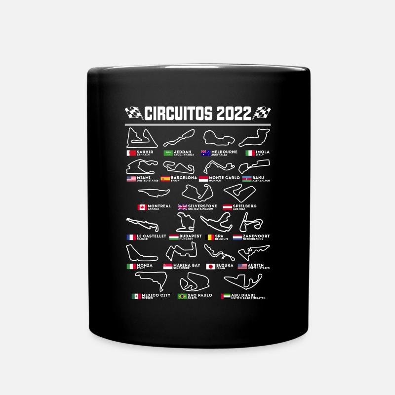 Spanish Car Circuits - Full Colour Mug - black