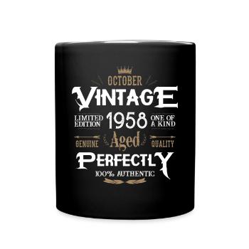 Octobre 1958 naissance Légendes Anniversaire - Mug uni - noir - Devant