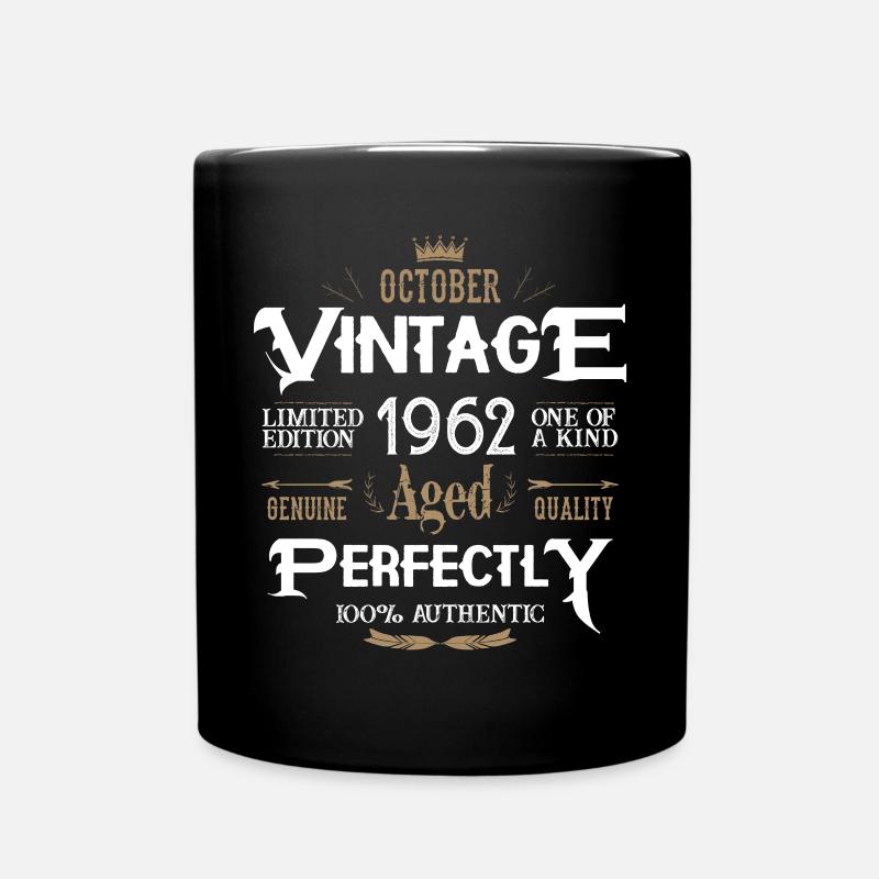 Octobre 1962 né Legends Birthday - Mug uni - noir