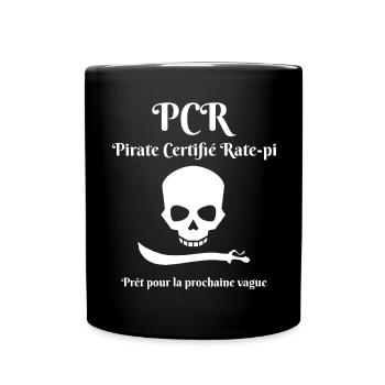 (PCR) Pirate Certifié Rate-pi - Mug uni - noir - Devant