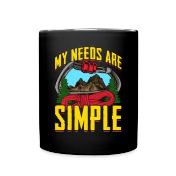 Alpiniste mes besoins sont simples - Mug uni - noir - Devant