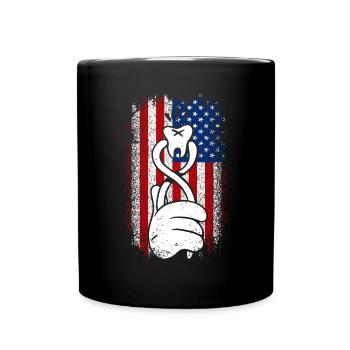 Usa American Flag Dentist 4 juillet - Mug uni - noir - Devant