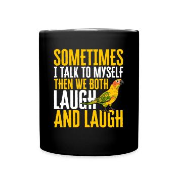 Molinasittich Parrot Bird Sun Parakeet - Full Colour Mug - black - Front